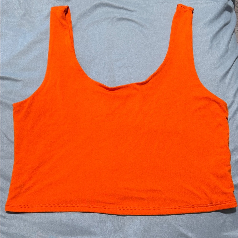 Sincerely Jules Orange Crop Tank Top